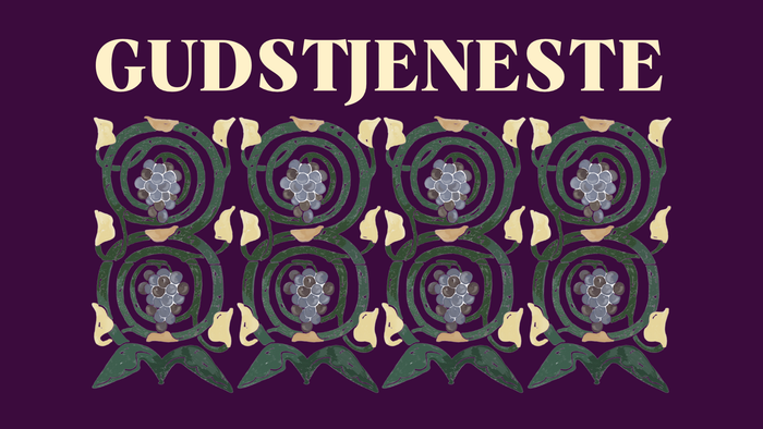 Indviklet lilla design med prægtige cirkulære mønstre mærket **