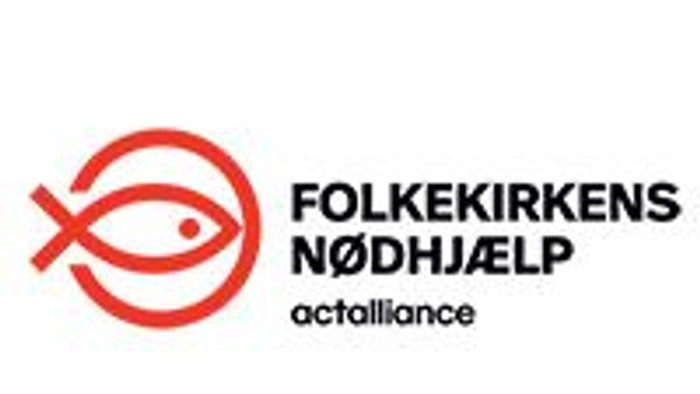 Folkekirkens Nødhjælp logo med tekst 