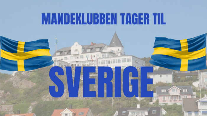 Svenske flag og bygninger med teksten 