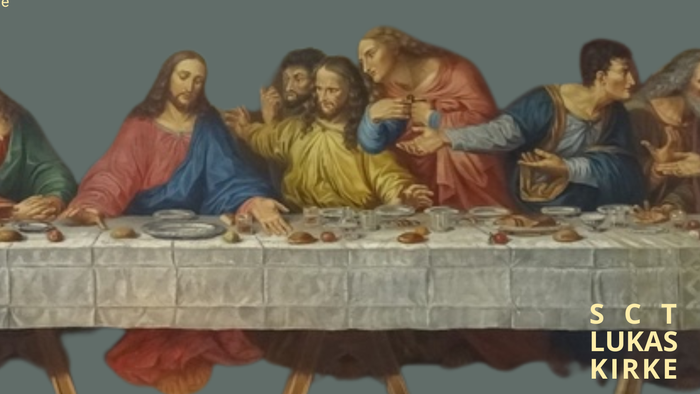 Påskegudstjeneste med fællesmåltid og en gengivelse af Den Sidste Nadver.