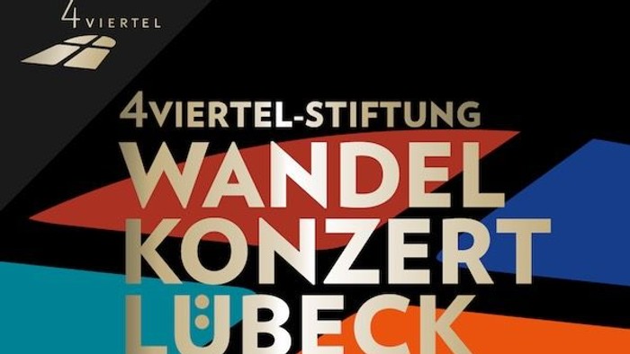 Jubiläumskonzert-Plakat für „Wandel Konzert Lübeck 2026“ – 20 Jahre feiern am 3. Mai um 15 Uhr.