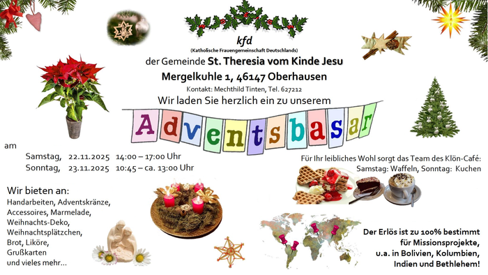 Adventsbasar in St. Theresia am 22./23.11.