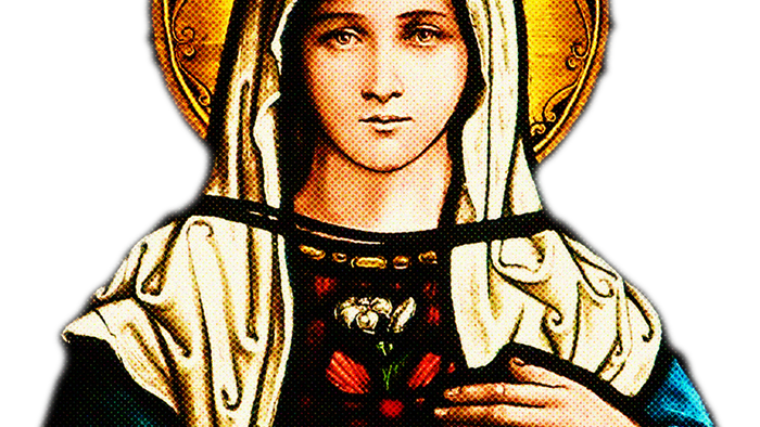 Bildnis der Gottesmutter mit Heiligem Herzen