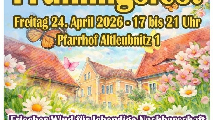Plakat mit Frühlingsmotiv