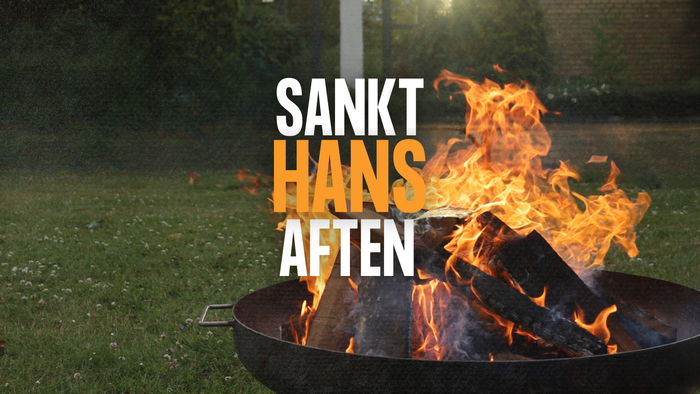 En bål med påskriften