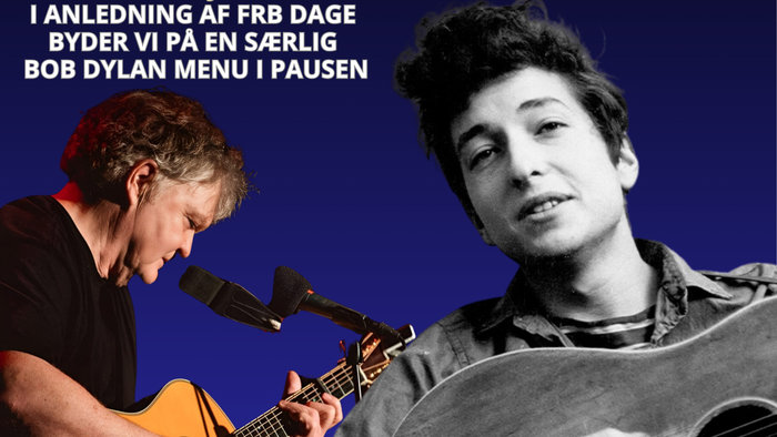 FRB arrangementsposter til Bob Dylan koncert-foredrag med live musik og rock 'n' roll-middag den 29. maj.