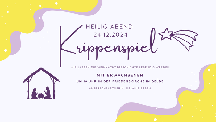 Heilig Abend Krippenspiel mit Erwachsenen und Kindern in der Pfarre Oelde