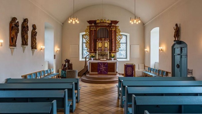 Innenraum der Dorfkirche Alt-Wittenau