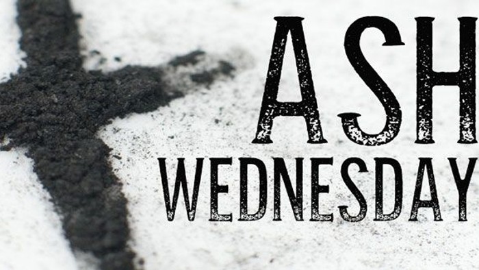 Ash Wednesday symbol with text
