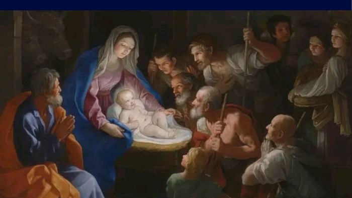 Plakat für ein Weihnachtskonzert des Herz-Jesu-Chores, mit Marc-Antoine Charpentiers *Messe de Minuit pour Noël*, inklusive Angaben zu Datum, Uhrzeit und Mitwirkenden.