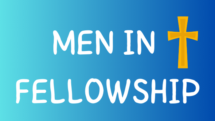 Men in Fellowship with a cross symbol