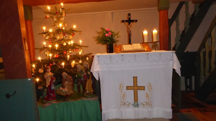 Ev Kirche Klein-Eichen an Weihnachten
