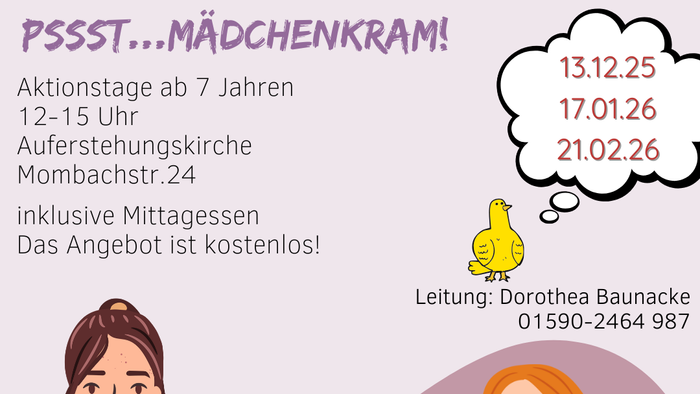 Plakat für ein Kinderstück mit Terminen und Kontaktdaten