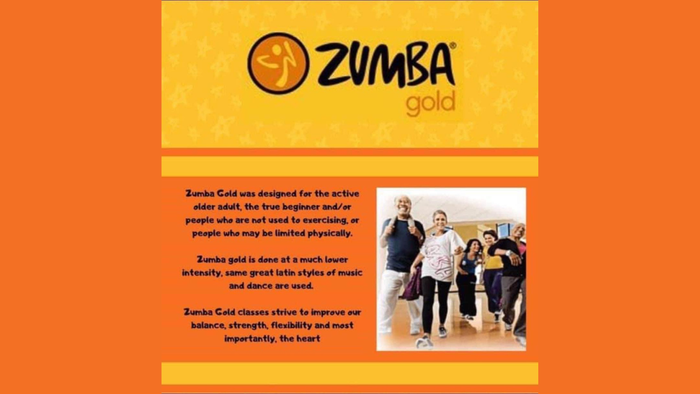 Zumba Gold exercise program for older adults or less physically active people, combining dance and music.