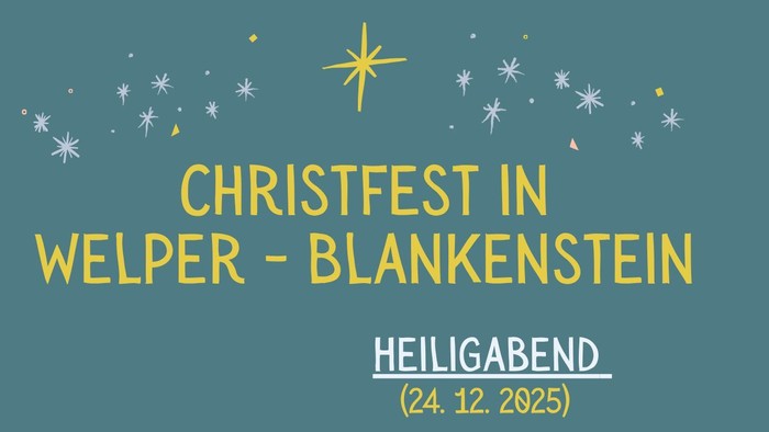 Christfest in Welper-Blankenstein Plakatentwurf