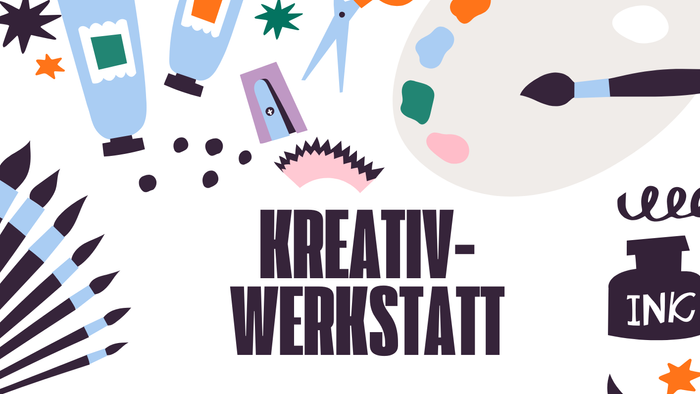 Plakat für kreative Workshops in Mittwoch mit Terminen, Uhrzeiten und Aktivitäten