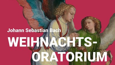 Historische Engel auf pinkem Grund.