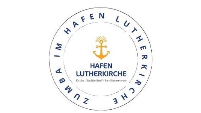 Das Bild zeigt ein kreisförmiges Logo mit einem Ankersymbol und deutschem Text.