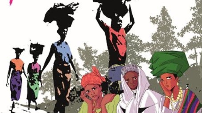 Plakat für Nigerias Weltgebetstag am 6. März 2026, das zur Teilnahme mit kulturellen Illustrationen und dem Spruch *„Bringt eure Lasten“* einlädt.