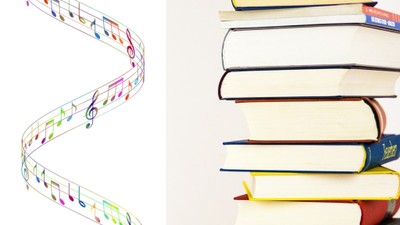 Bogstak og musiknoter