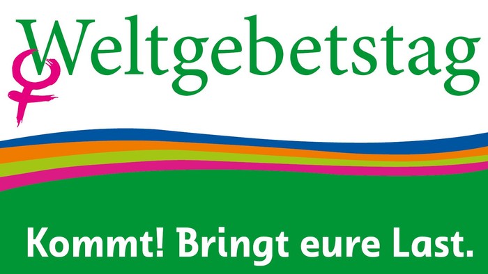 Einladung zu einer Veranstaltung in Nigeria am 6. März 2026 mit einem Regenbogen-Motto und einem Kreuz-Symbol.