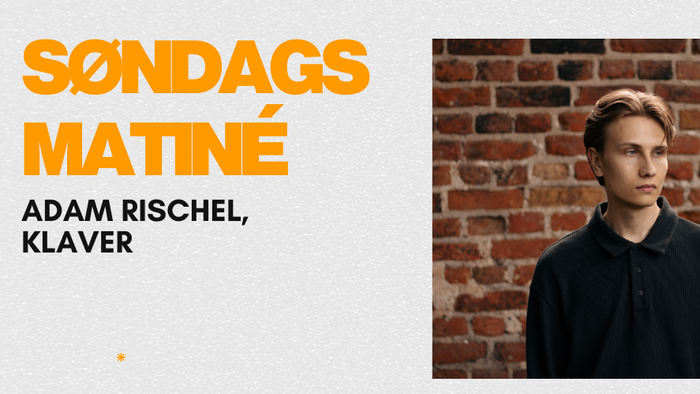 Plakat for en begivenhed med Adam Rischel og Klaver den 25. januar 2020 på Isognegården