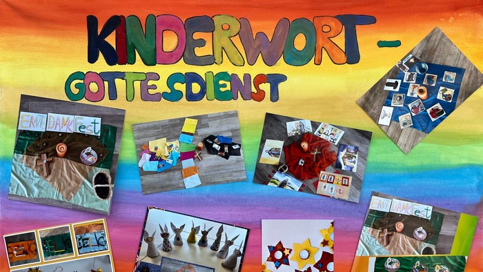 Das Bild zeigt verschiedene Bastelarbeiten.