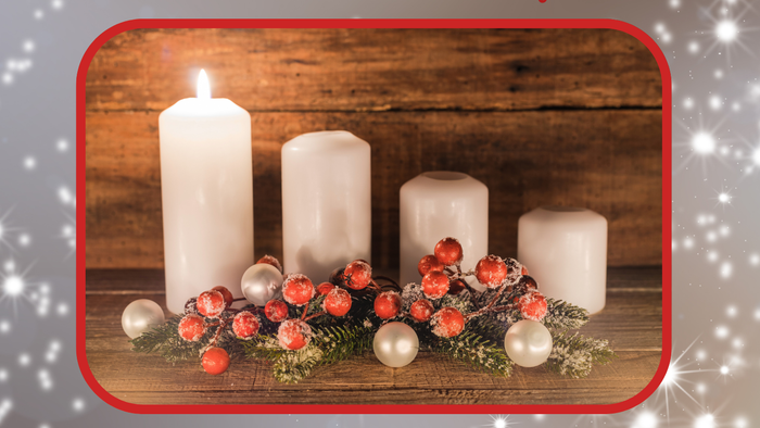 **Weihnachts-Adventsfeier am 30. November 2025 um 11:00 Uhr mit Kerzen und Dekorationen**