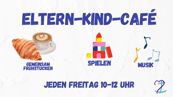 Plakat für Eltern-Kind-Café in HeimatHavel, Schwielowseestr 20 jeden Freitag 10-12Uhr ab dem 19.12.2025