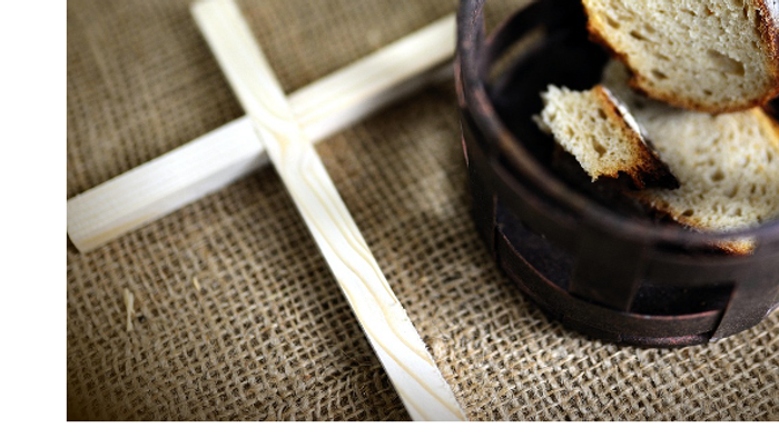 Plakat für einen Gottesdienst zum Thema Fasten als geistliche Praxis mit einem Dialogpredigt am 22. Februar.