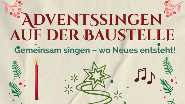 Adventssingen auf der Baustelle