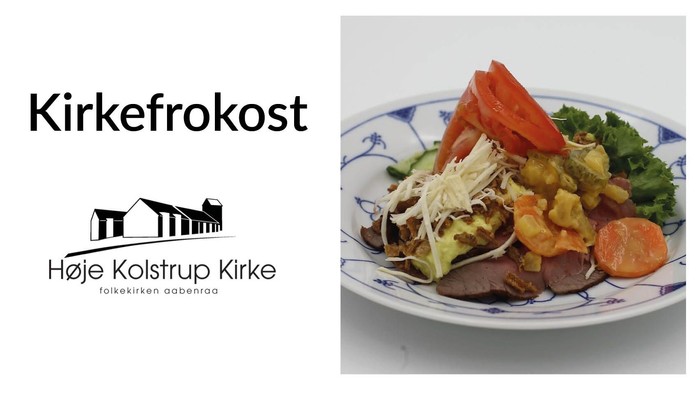 Tallerken med farverige grøntsager og kød med teksten 