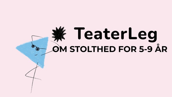 TeaterLeg om stolthed - illustration i blå, der illustrerer at være 
