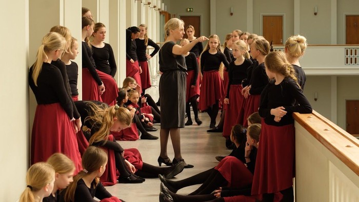 Det Danske Juniorkor før optræden