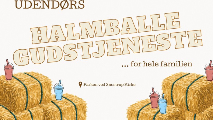 Halmballegudstjeneste, grafik med halmballer og slush-ice