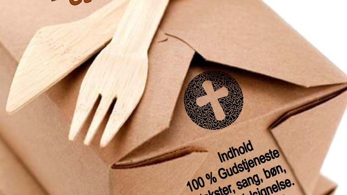 Take away-boks med spædskærer og gabel