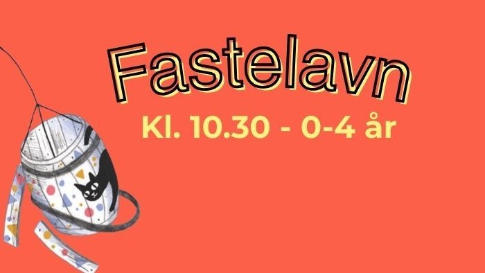 Fastelavns-illustration med tønde for børn - 0-4 år