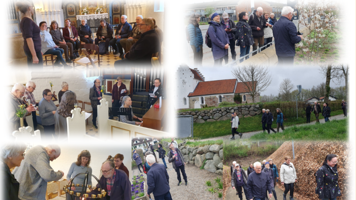 Billedet er en collage af fotos, der viser forskellige aktiviteter og sammenkomster i en gruppe kaldet