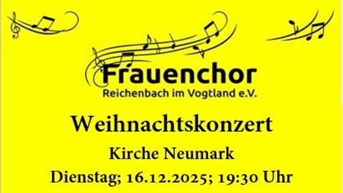 Weihnachtskonzert des Frauenchors am 16. Dezember 2025 in der Kirche Neumark.