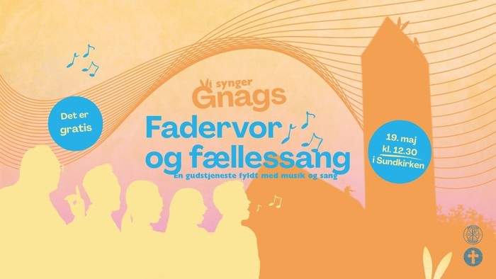 Gratis familiekoncert til fars dag med fællessangarrangement den 19. maj i kirken.