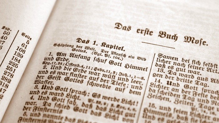 Das erste Buch Mose, Bibeltext auf Deutsch