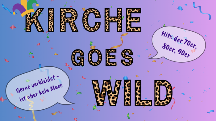 Plakat für die Faschingsparty am 13. Februar 2026 von 20:00 bis 01:00 Uhr im K.A.R.E., Biegenstraße 18, Marburg, mit einem Eintrittspreis von 5 €.