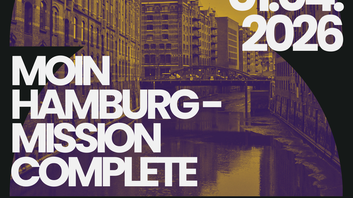 Plakatwerbung für eine Jugendfahrt nach Hamburg vom 29. März bis 1. April 2026, organisiert von der Kirchengemeinde Alheim-Braach und Rotenburg.