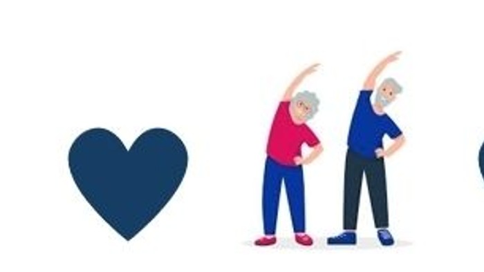 Zwei Personen zeigen abwechselnd auf ein Herz.