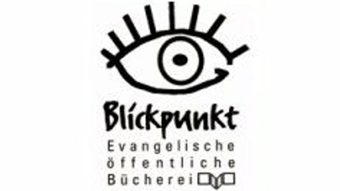 Das Bild zeigt das Logo der Evangelischen Öffentlichen Bücherei Blickpunkt.