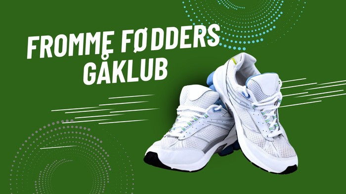 En par hvide fodtøjer på en grøn baggrund med 