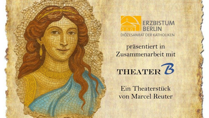 Das Poster zeigt eine Frau und Text in deutscher Sprache