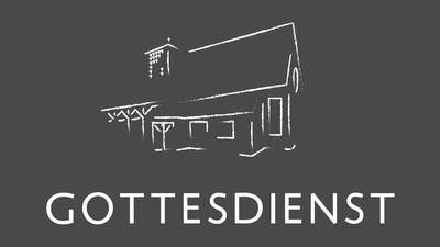 Das Logo zeigt ein skizzenhaftes Haus mit dem Namen "GOTTESDIENST" darunter