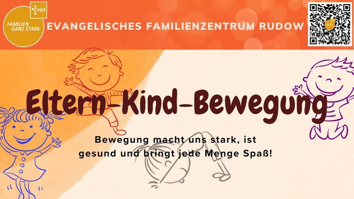 Das Plakat wirbt für ein Bewegungsprogramm für Kinder in Berlin.
