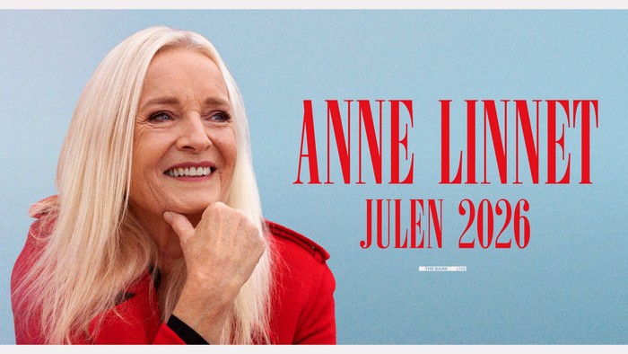 Reklameplakat for Anne Linnets julekoncert planlagt til december 2026.